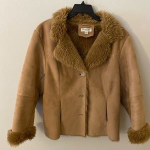 Faux Leather Cozy Jacket